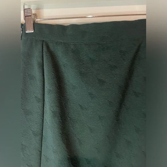 ANTHRO + MOULINETTE SOEURS Dark Green Floral Textured Pencil Skirt Size 2 - Picture 7 of 7